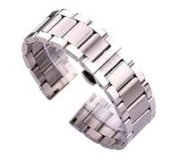 Watch Strap 18 20 21 22 23 24mm Metal Watch Strap Men Stainless Steel Watch Band Link Bracelet Bi-Fold Evolution Clasp Bracelet