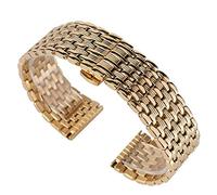 watch strap 18mm 20mm 22mm solid gold watch bands strap stainless steel watchband adjustable replacement fashion + 2 spring bar