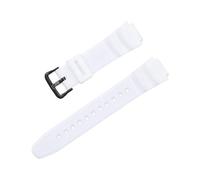 Watch Strap 18mm Fit For CASIO AE1200 /1300/1000 W-219 Replacement Silicone Rubber Band Men's Wristband Bracelet Accessorie(White B)