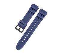 Watch Strap 18mm Fit For CASIO AE1200 /1300/1000 W-219 Replacement Silicone Rubber Band Men's Wristband Bracelet Accessorie(Navy Blue B)