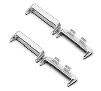 Watch Strap Adapter Compatible for Huawei Band 11/Band 11 Pro Band Connector, 18 mm Watch Band Plug Replacement Stainless Steel Watch Adapter Connector (Silver+Silver)