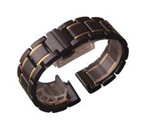 watch strap Ceramic Watchband Black with gold Red Watch strap bracelets 20mm 21mm 22mm 23mm 24mm for ladys mens wristwatch Quick release pin