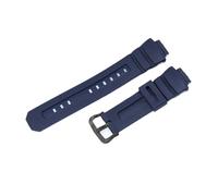 Watch Strap Compatible With Casio 4778AW-591/590/5230AWG-M100/101 16mm Black Red Blue Durable Comfortable Stainless Steel Buckle Resin Band(Blue-BK-K5)