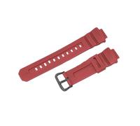 Watch Strap Compatible With Casio 4778AW-591/590/5230AWG-M100/101 16mm Black Red Blue Durable Comfortable Stainless Steel Buckle Resin Band(Red-BK-K5)