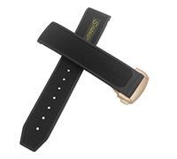 Watch Strap Fit for Omega Speedmaster Heritage Seamaster Silicone Waterproof Sport Bracelet Watchband 22mm 20mm 19mm 21mm (Yellow Rose,19mm-18mm)