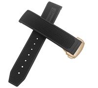 Watch Strap Fit for Omega Speedmaster Heritage Seamaster Silicone Waterproof Sport Bracelet Watchband 22mm 20mm 19mm 21mm (Black Rose,21mm-18mm)