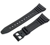 Watch Strap Flexible Black Resin to fit Casio 577EA1 (W96 W-96H W96H)