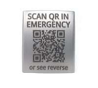 Watch Strap ID Tag Engraved with QR Code. Slide On Emergency Identity Tag. Suit Mans or Womans Smartwatch Watchstrap. Free Engraving. (Fit a 22mm Wide Strap)