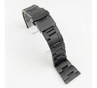 Watch Strap Replacement Watch Band 18mm 20mm 22mm 24mm 26mm Watch Straps Double Lock Buckle Stainless Steel Strap Metal Bracelet (Color : Silver, Size : 22mm) (Black 20mm)