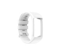 Watch Strap Silicone Watch Band for Polar A360 A370 Watch Repair Part Replacement Wristband Steel Buckle Watchband (White)