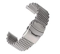 Watch Strap Silver 18mm/20mm/22mm/24mm Stainless Steel Mesh Watch Band Strap Mesh Metal Watchband Bracelet For Watch Bracelet (Band Color : Silver, Band Width : 24mm) (20mm Silver)