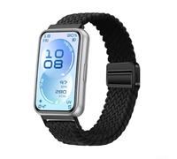 Watch Strap, Soft Nylon Magnetic Bands Compatible for Huawei Band 11 Band 11 Pro Smartwatch Replacement Strap Adjustable Bracelet(Black)