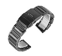 watch strap, stainless steel watch bands 20/22/24mm silver/black/gold folding clasp watch straps+2 spring bar
