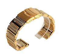 watch strap, stainless steel watch bands 20/22/24mm silver/black/gold folding clasp watch straps+2 spring bar