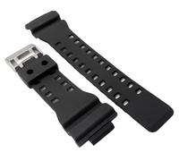 WATCH STRAP to fit Casio G-Shock GA-100 Premium Quality PU/Resin Black Blue Red or Green (Black)