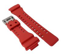WATCH STRAP to fit Casio G-Shock GA-100 Premium Quality PU/Resin Black Blue Red or Green (Red)