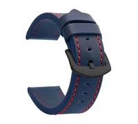 Watch Strap Vintage Leather Watch Strap 20mm 22mm 24mm Sport Watchband Stainless Steel Buckle Accessories(Blue Red Black,18mm)