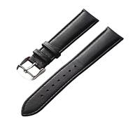 Watch strap,watch straps, band,Universal watchbandUniversal Strap，13-22mm Men Women Plain Weave Genuine Leather Watchband Stainless Steel Pin Buckle Comfortable Breathable Wrist Band(Black,18mm)