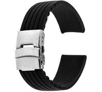 Watch Straps 17mm 18mm 19mm 20mm 21mm 22mm 23mm 24mm Universal Silicone Rubber Watchband Stainless Steel Buckle Watch Band Resin Strap
