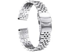 watch straps 18 19 20 21 22 23 24 26 28 30mm Width Full Stainless Steel Watchband Luxury Big Size Quality Flat Head Universal Belt