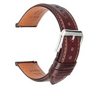 Watch Straps 18 19 20mm 21 22 Mm 23 24 Leather Watch Strap Black Brown Quick Release Watchband Men Women Smart Watch Band Bracelet Wristband Replacement Strap (Color : Dark Brown S)