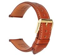 Watch Straps 18 19 20mm 21 22 mm 23 24 Leather Watch Strap Black Brown Quick Release Watchband Men Women Smart Watch Band Bracelet Wristband Replacement Strap (Color : Light Brown G)