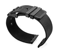 Watch Straps 18mm 20mm 22mm 24mm Loop Strap Wrist Band Men Women Universal Stainless Steel Gold Black Bracelet Watchband Accessories Replacement Strap (Color : Black)