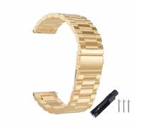 Watch Straps 18mm 20mm 22mm 24mm Width Quick Release Full Stainless Steel Watchband Wristwatch Universal Flat Head Strap Accessories (24mm,Gold sanzhu)