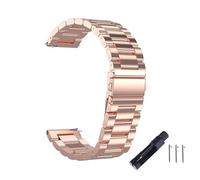 Watch Straps 18mm 20mm 22mm 24mm Width Quick Release Full Stainless Steel Watchband Wristwatch Universal Flat Head Strap Accessories (24mm,Rose gold sanzhu)