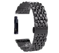 watch straps 20mm 22mm Quick Release Stainless Steel Watchband Double Press Butterfly Buckle Flat Head Universal Strap With Tool