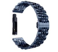 watch straps 20mm 22mm Quick Release Stainless Steel Watchband Double Press Butterfly Buckle Flat Head Universal Strap With Tool