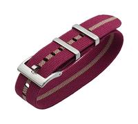 Watch Straps for Men and Women,Watch strap loop, 20mm/22mm French Troops Parachute Elastic Nylon Watch Straps Replacement Skin Friendly Watch Band Accessories ( Color : Rose Red With Khaki , Size : 22
