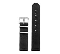 Watch Straps for Men and Women,Watch strap loop, 20mm-22mm Men Silky Nylon Braided Sport Watch Strap Skin Friendly Watch Wrist Band Bracelet Replacement for Dial Quartz Watch ( Color : Black Silvery C