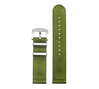 Watch Straps for Men and Women,Watch strap loop, 20mm-22mm Men Silky Nylon Braided Sport Watch Strap Skin Friendly Watch Wrist Band Bracelet Replacement for Dial Quartz Watch ( Color : Army Green silv