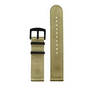 Watch Straps for Men and Women,Watch strap loop, 20mm-22mm Men Silky Nylon Braided Sport Watch Strap Skin Friendly Watch Wrist Band Bracelet Replacement for Dial Quartz Watch ( Color : Khaki Black Cla