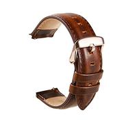 Watch Straps Leather 22mm 20mm 18mm Watchband Quick Release Watch Band Strap Brown for Men Women Replacement Strap (Color : Black-Black)