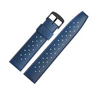 Watch Straps Rubber Strap 20mm 22mm Soft Silicone Diving Waterproof Sport Wrist Band Men Replacement Watch Band Replacement Strap (Color : Blue Black)
