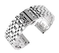 Watch Straps, Silver 20/22/24mm Solid Stainless Steel Band Push Button Hidden Clasp Adjustable Men Watches Strap Replace Bracelet, Watch Band Replacement (Band Width : 20mm) (22mm)