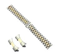 watch straps Stainless Steel Band 10mm 12mm 13mm 14mm 16mm 17mm 18mm 19mm 20mm 21mm 22mm Universal Wrist Strap Butterfly Buckle (Color : Silver rose gold, Size 20mm)