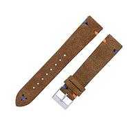 Watch Straps Suede Watch Straps 18mm 20mm Hand Stitched Beige Green Blue Suede Leather Watch Bands for Man Woman Quick Release Watch Bracelet Replacement Strap (Color : Light Brown)
