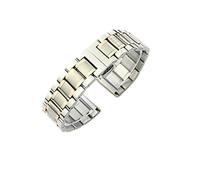 Watch Straps Watch Band Strap Stainless Steel 12/14/15/16/17/18/19/20/21/22/23/24mm Watch Bracelet for Quartz Watch Men Replacement Strap (Color : Rose Golden Silver)