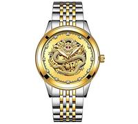 Watch Teves Men Watch Waterproof Through The end of a Stainless Steel Mechanical Automatic Diamond Ruby (Color : 6)