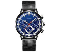 Watch to Count Steps for Women Fashion Sport Men's Stainless Steel Case Steel Band Quartz Analog Wrist Watch Two Toned Bracelets for Women (G, One Size)