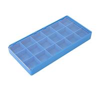 Watch Tools Storage Case Practical Plastic Storage Box with Lid for Watchmakers Blue 8 Grid and 18 Grid (8 Cavity)