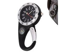 Watch - Waterproof Belt Watch, Suspension Backpack | Portable Clasp Compass Clock with Analog Display, Quartz Travel , Rand Equipment