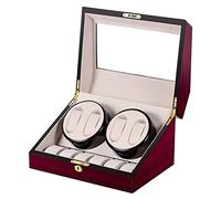 Watch Winder,Automatic 4+6 Watch Winder,With Quiet Motor Wood Shell Piano Paint Exterior Suitable for Ladies and Men's Wrist Box