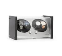 Watch Winder Box Case Glass 4 Wrist Watches 3 Speeds 4 Modes Quiet Gift Black