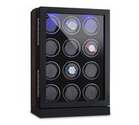 Klagenfurt Watch Winder Fits 12 Watches Right-Left Running LED Touch Display Pure Handmade