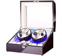 Watch Winder Box for 4+6 Automatic Watches, with Blue Led Light, Piano Paint Exterior, 4 Rotation Modes Accessories, c,
