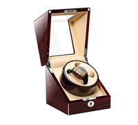 Watch Winder Box for Automatic Watches Double Watch Winder,with Quiet Motor， AC Or Battery Powered， Wood Shell Piano Paint Exterior